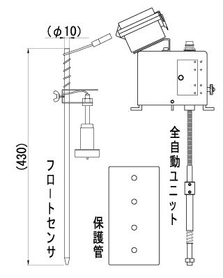 「田門」全自動ユニット UNT-S40、UNT-MSD 寸法図